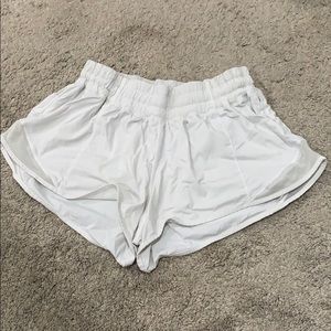 White lululemon shorts size 4
